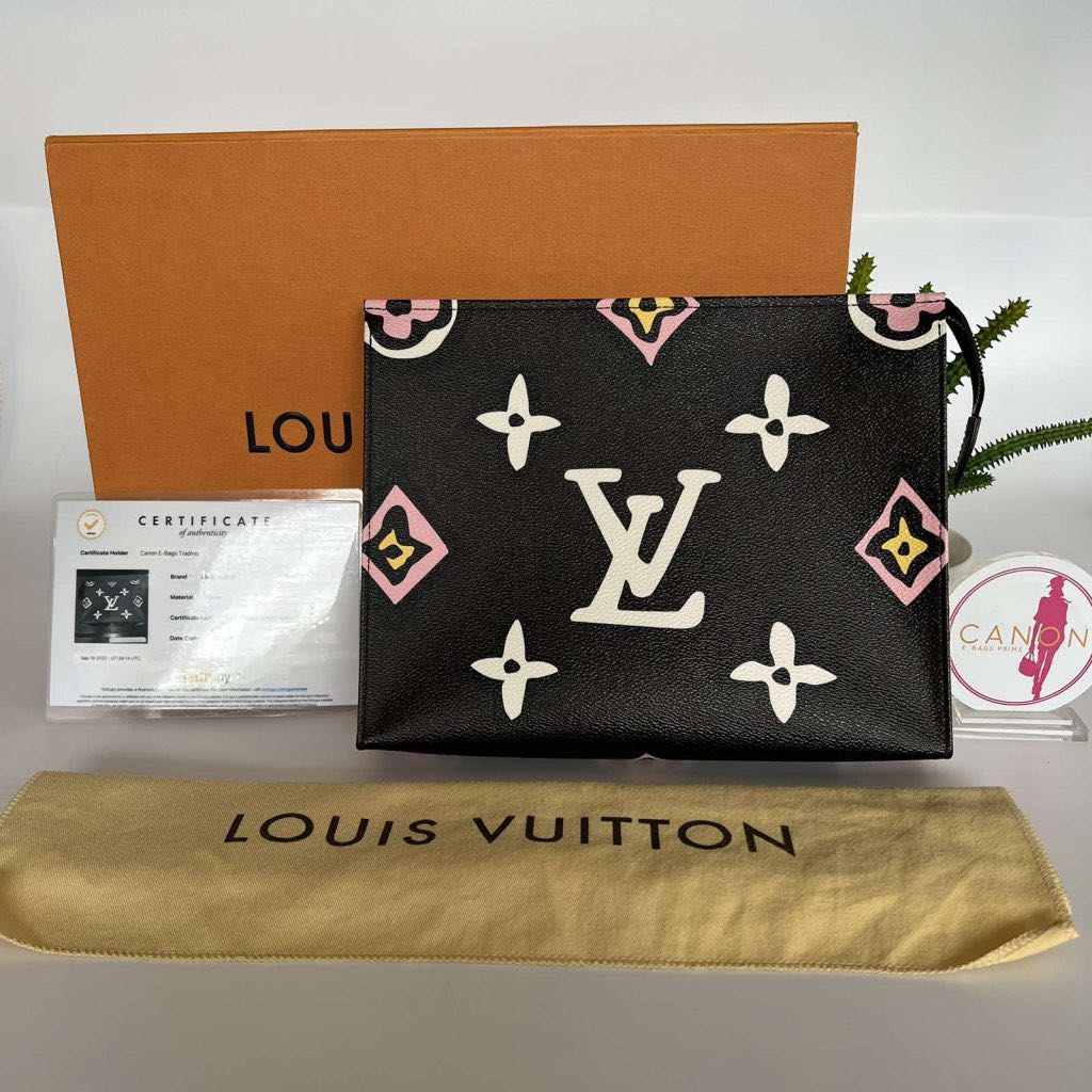 Louis Vuitton, Bags, Louis Vuitton Wild At Heart Black Toiletry 26 Pouch  Clutch Xl