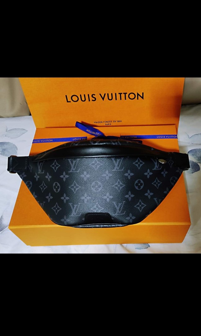 LOUIS VUITTON Eclipse Monogram Canvas and Calfskin Leather Discovery PM  Bumbag at 1stDibs