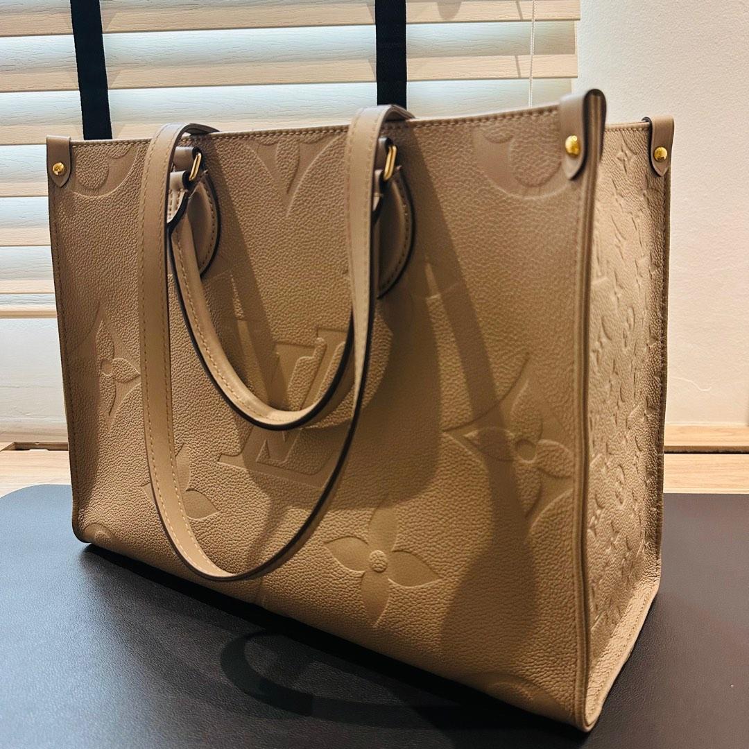 Louis Vuitton - Onthego mm - Monogram Leather - Tourterelle / Crème - Women - Handbag - Luxury