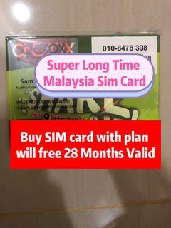 Malaysia Free long time valid date SIM card For Sell