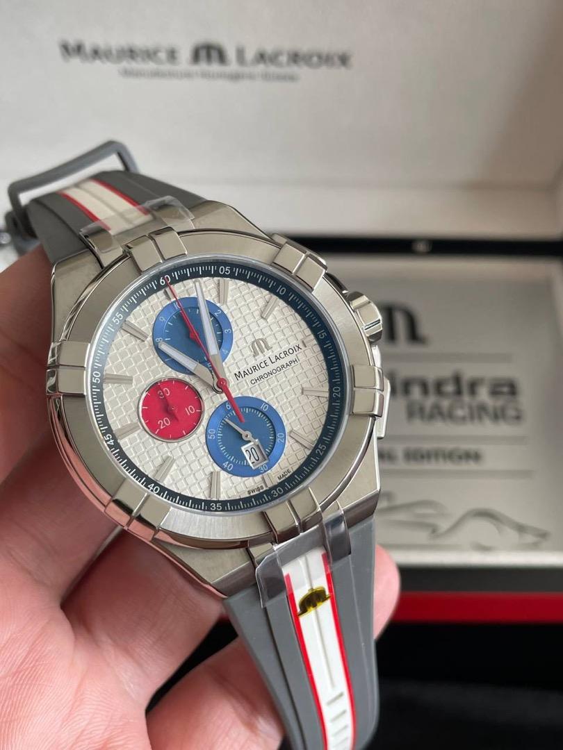Maurice Lacroix AIKON Chronograph Special Edition Mahindra Racing 44mm  AI1018TT0311302, Men's Fashion, Watches & Accessories, Watches on Carousell