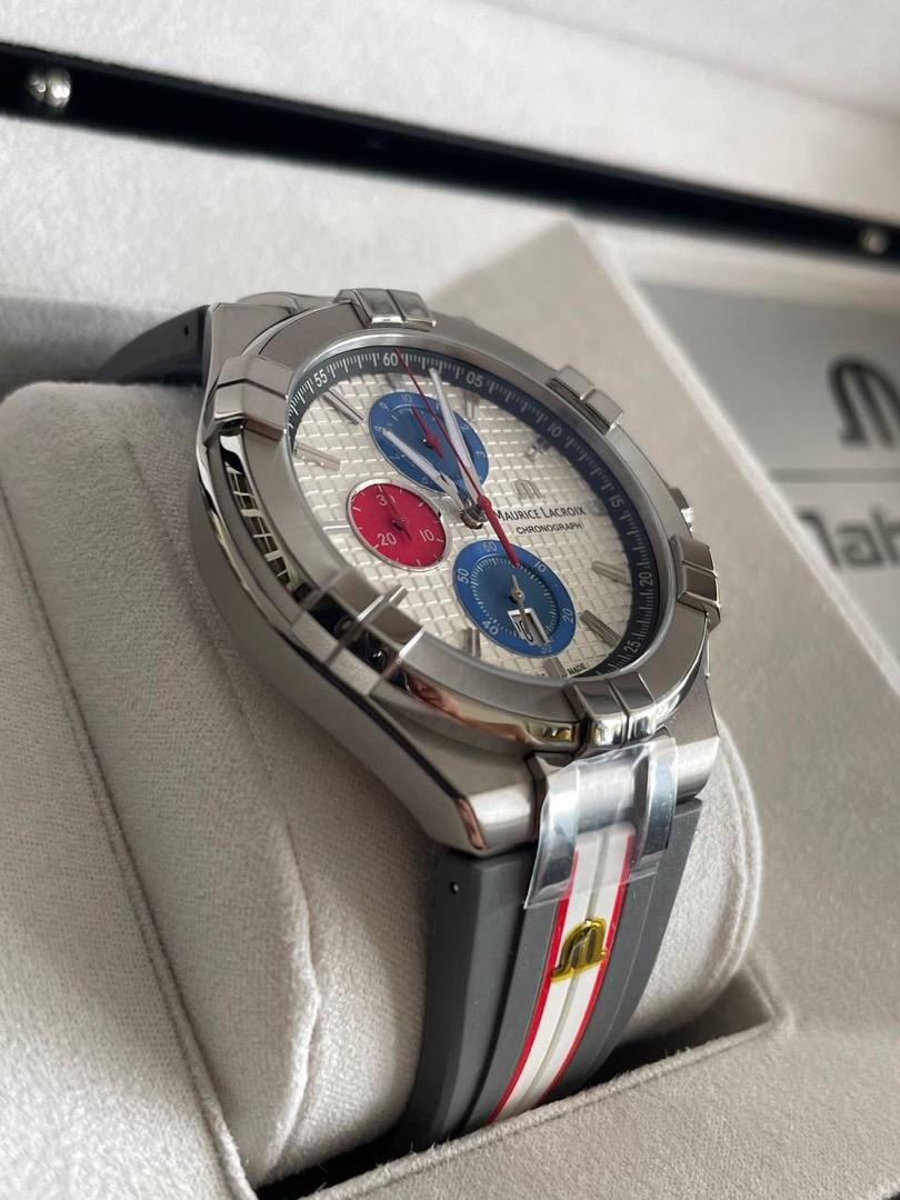 Maurice Lacroix AIKON Chronograph Special Edition Mahindra Racing 44mm  AI1018TT0311302, Men's Fashion, Watches & Accessories, Watches on Carousell
