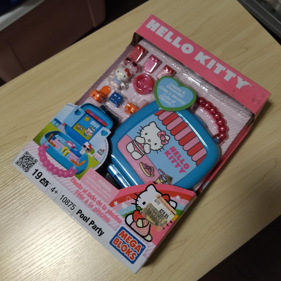 Mega Bloks Hello Kitty Pool Party 10875 19 pcs Rare set, Hobbies & Toys