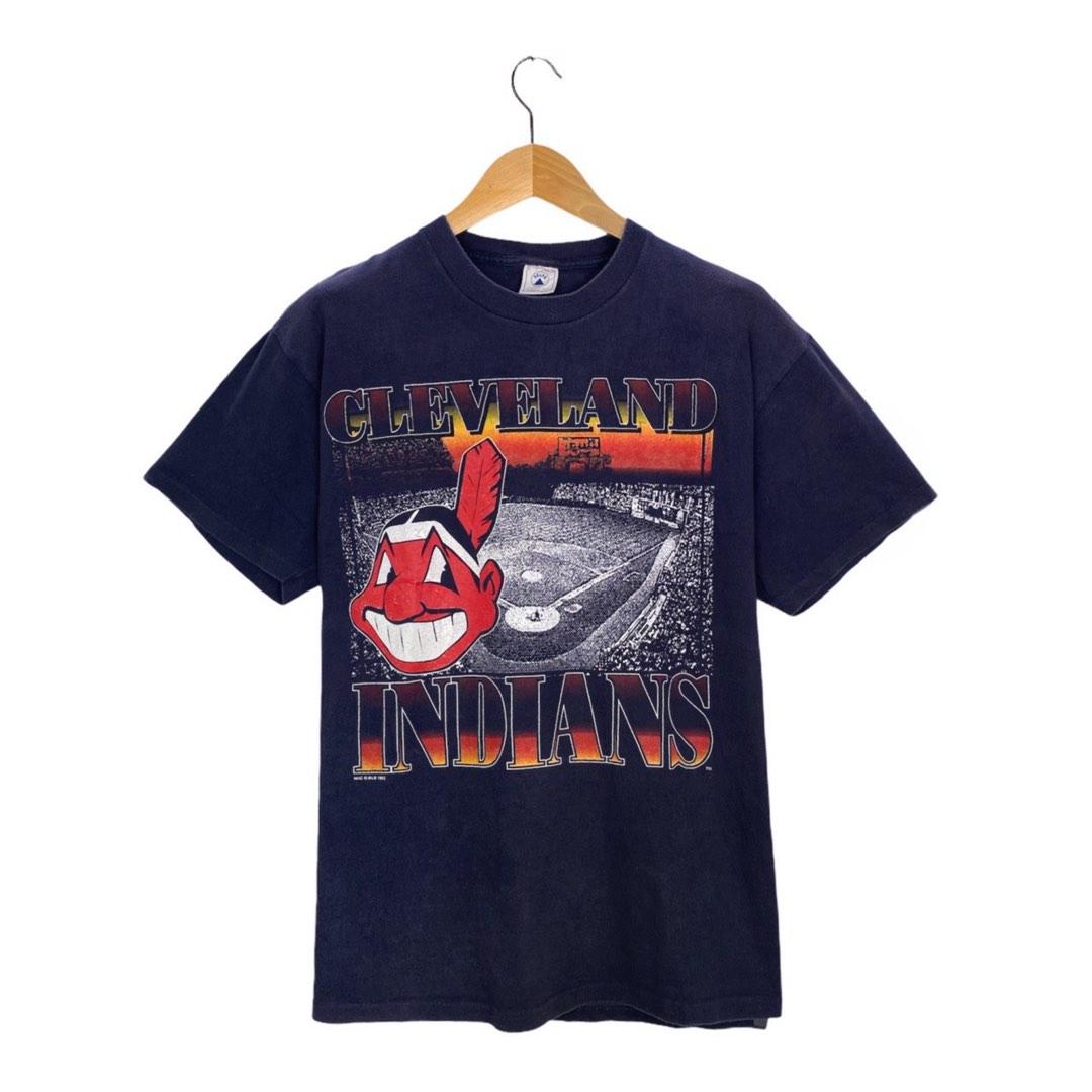 Vintage Cleveland Indians Shirt Mens Sz XL MLB Baseball Logo Art Champions  90s