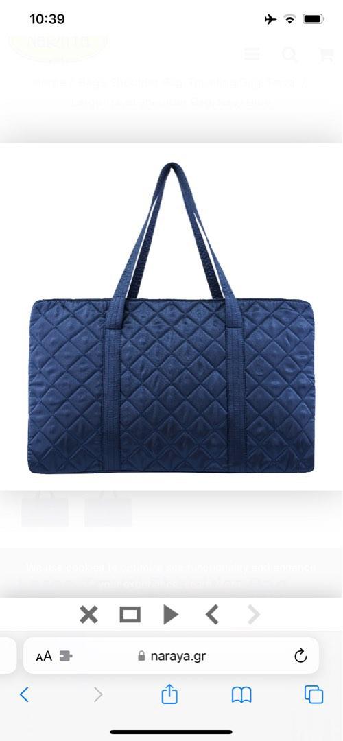 NaRaYa Satin Quilted with Bow Travel Bag (Navy): Handbags