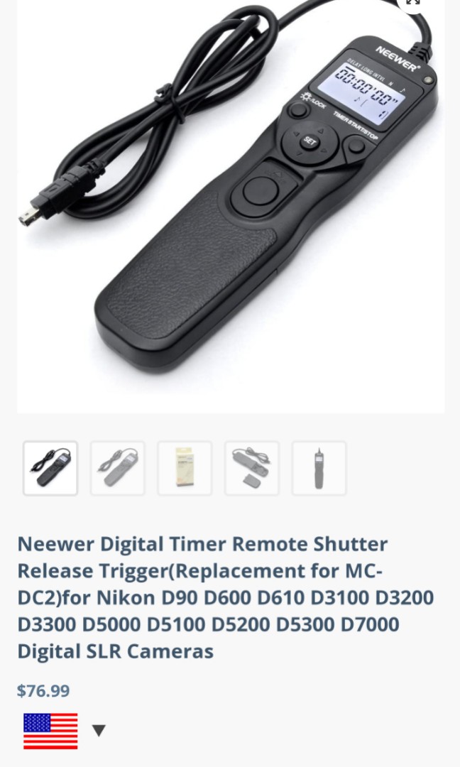 NEEWER Timer Remote Control for Nikon - NEEWER