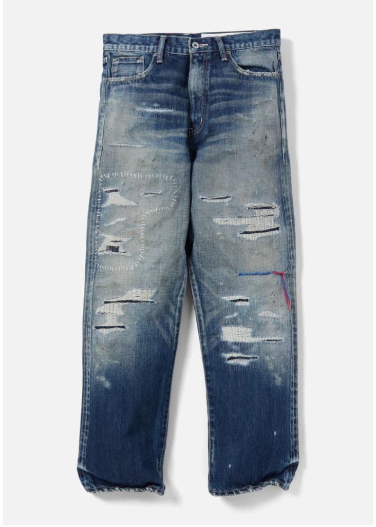 neighborhood SAVAGE DENIM PANTS 伊勢丹限定 青