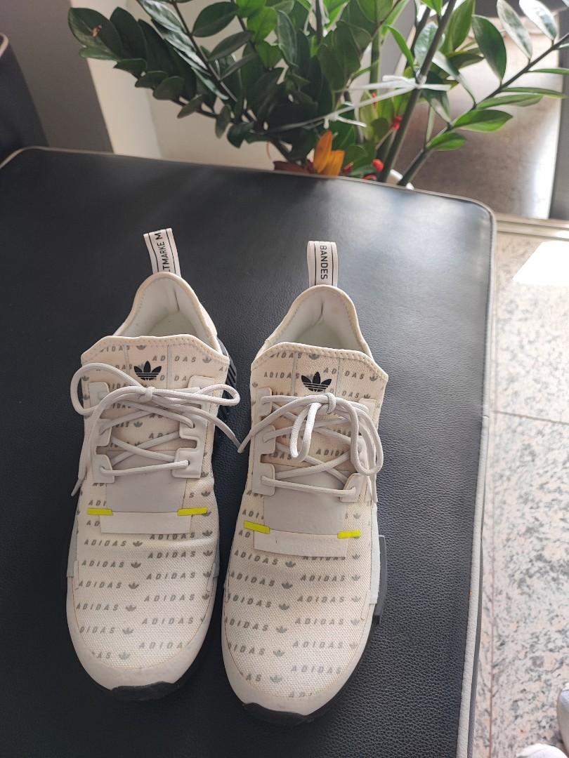 NMD_R1 Shoes_Cloud white/ Crystal white/ Team solar yellow, Men's Fashion,  Footwear, Sneakers on Carousell