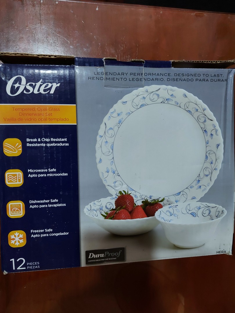 Oster dinnerware set, Furniture & Home Living, Bathroom & Kitchen Fixtures on Carousell