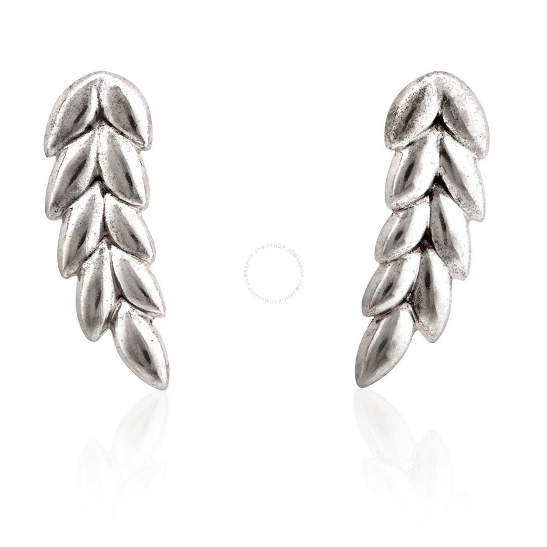 Pandora authentic Sales Curved Grains Stud Earrings