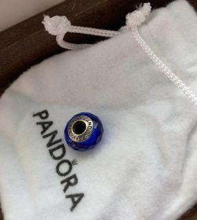 Pandora blue glass bead charm