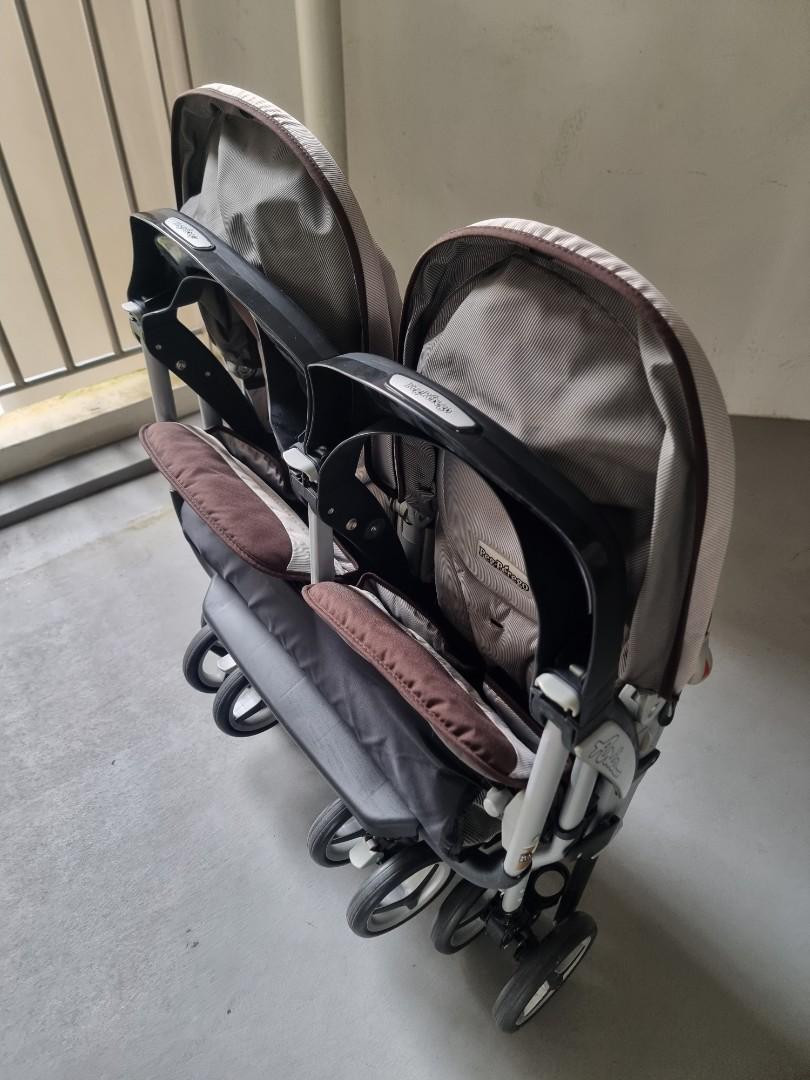 Peg Perego Aria Twin 60/40 Java Double Stroller, Babies & Kids, Going Out, Strollers on Carousell