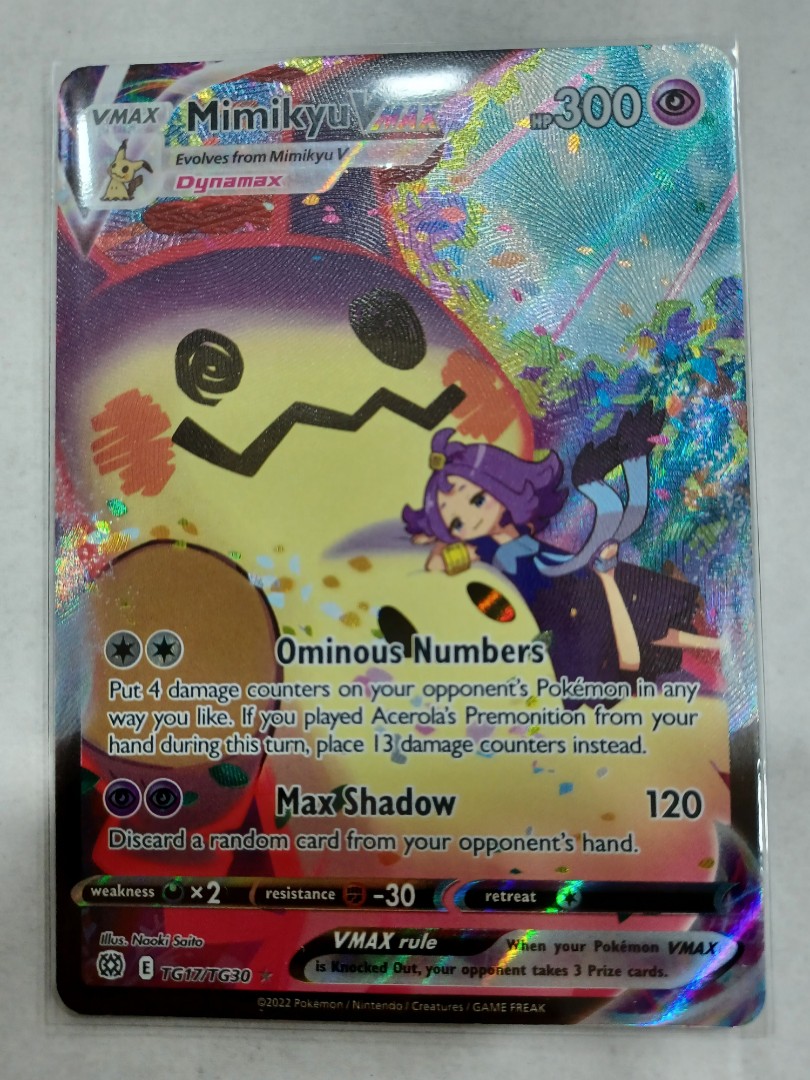pokemon-tcg-mimikyu-vmax-tg17-tg30-hobbies-toys-toys-games-on