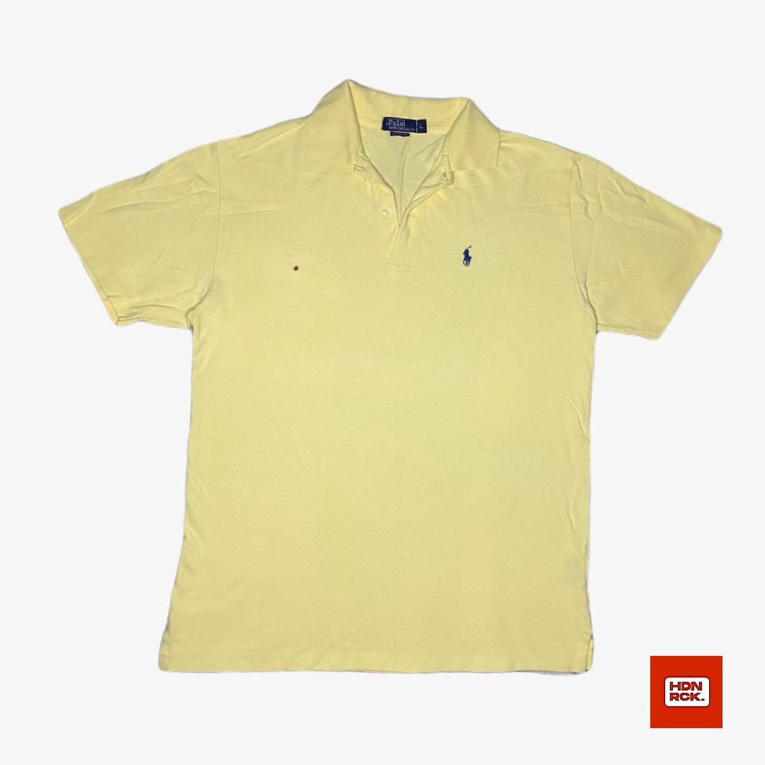 Polo by Ralph lauren Yellow Polo Shirt, Men's Fashion, Tops u0026 Sets, Tshirts  u0026 Polo Shirts on Carousell