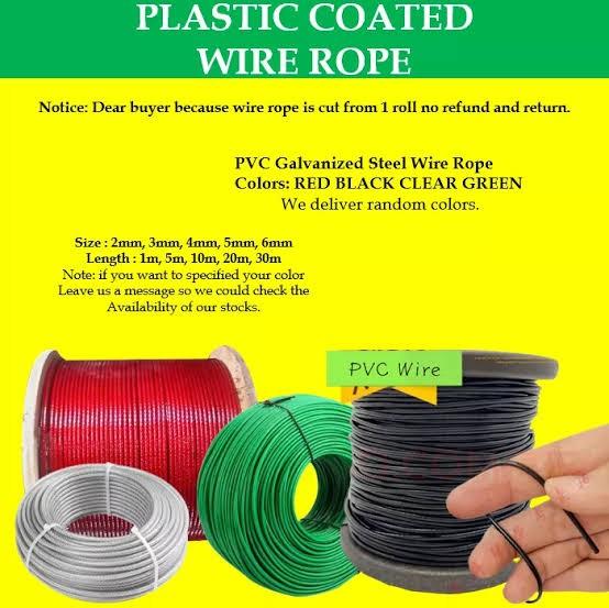 Pvc Wire Rope White PVC WITE ROPE, Commercial & Industrial, Industrial Equipment on Carousell