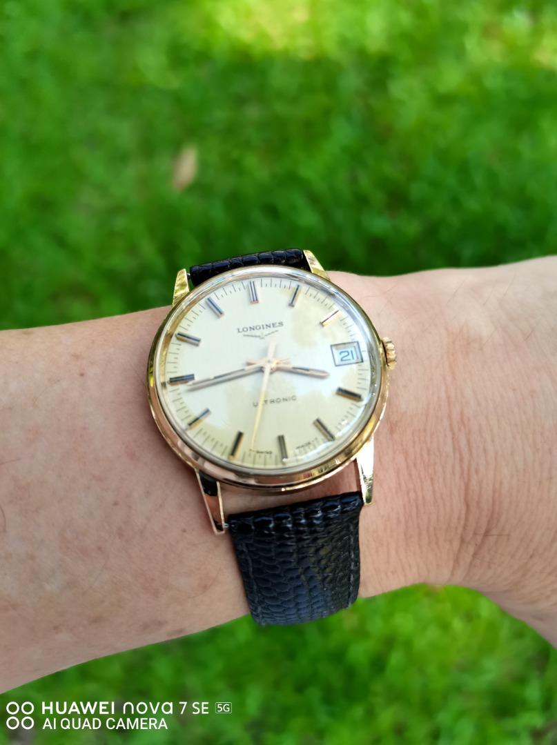 Rare authentic vintage boxed Longines 9k solid yellow gold Ultronic electro mechanical watch 9k Ultronic