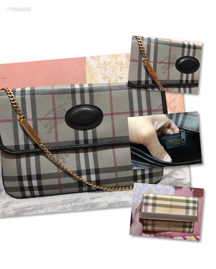 RUSH SALE Burberry bag and wallet bundle, Women's Fashion, Bags & Wallets,  Clutches on Carousell