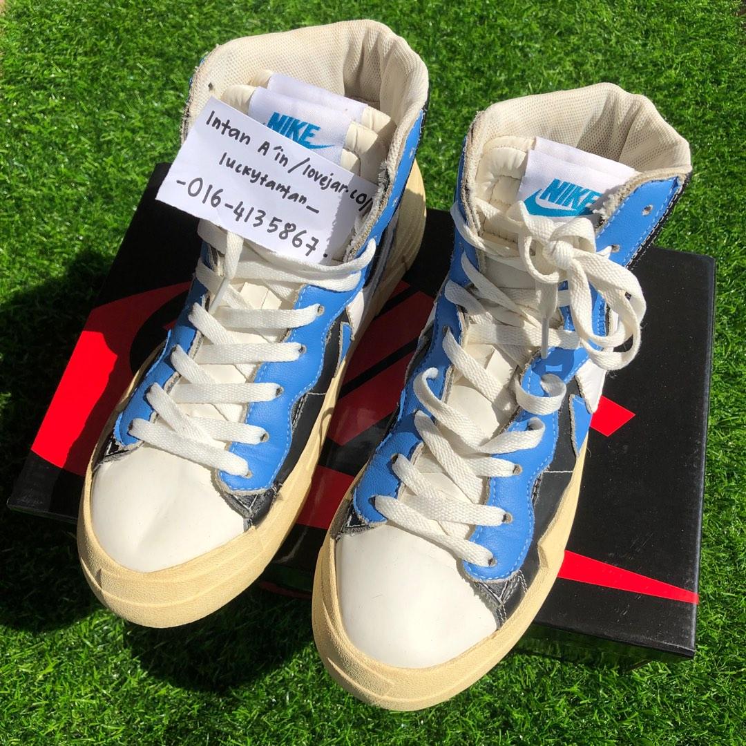sacai blazer mid black blue