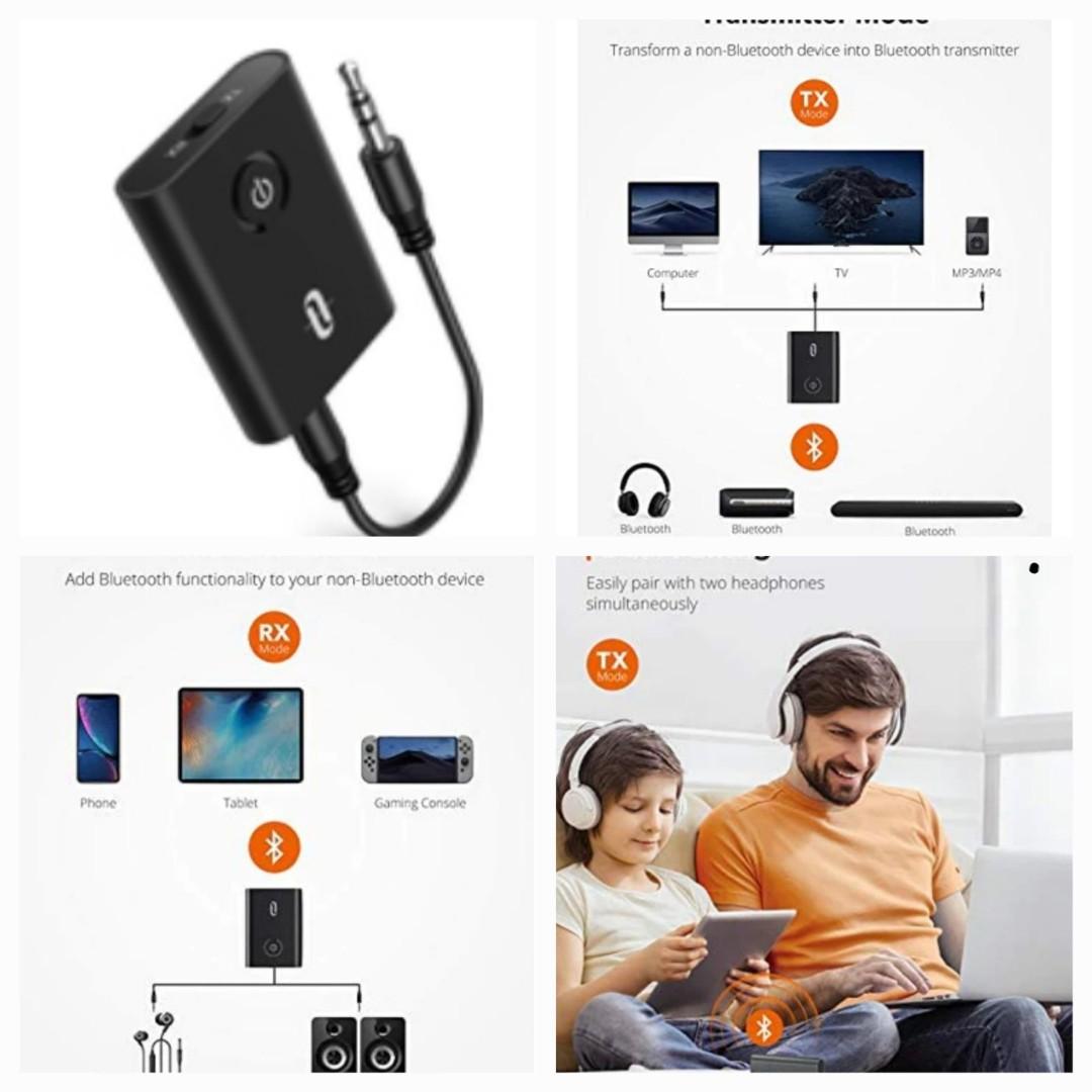 Taotronics bluetooth 5.0 transmitter receiver with codec display hot sale
