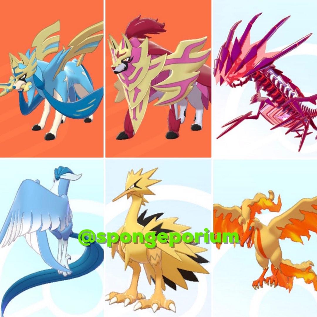 Shiny Legendary Kanto Birds for Pokemon Sword and Shield + 3
