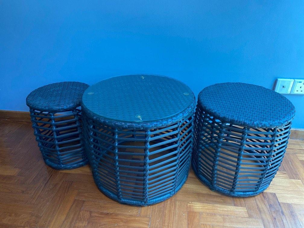 Stackable outdoor set, Furniture & Home Living, Outdoor Furniture on