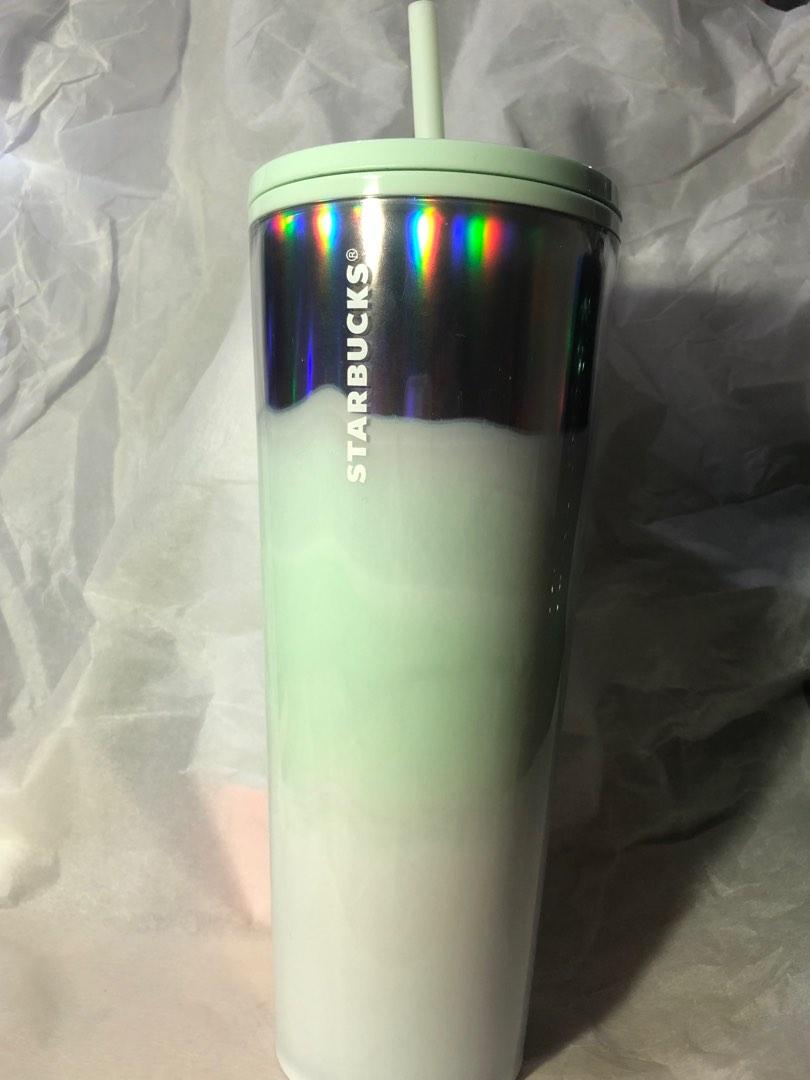 STARBUCKS TUMBLER OPEN FOR SWAP OR FOR SALE PASTEL COLOR HOLOGRAPHIC
