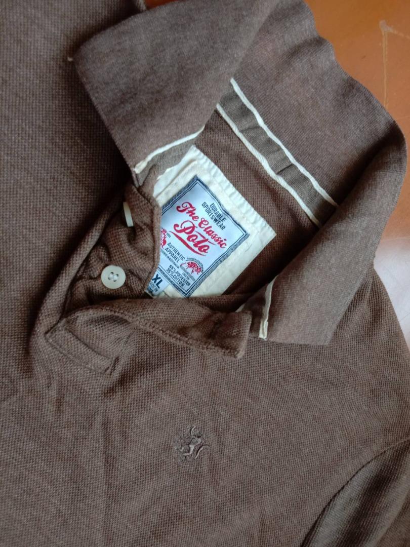 The Classic Polo Authentic Apparel Durable Sportswear Men Peanut Brown