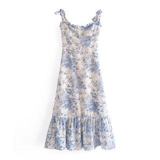 Tie knot long dress
