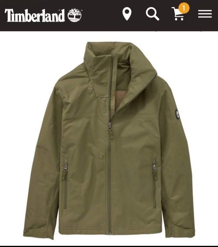Mens fleece top lined rain jacket