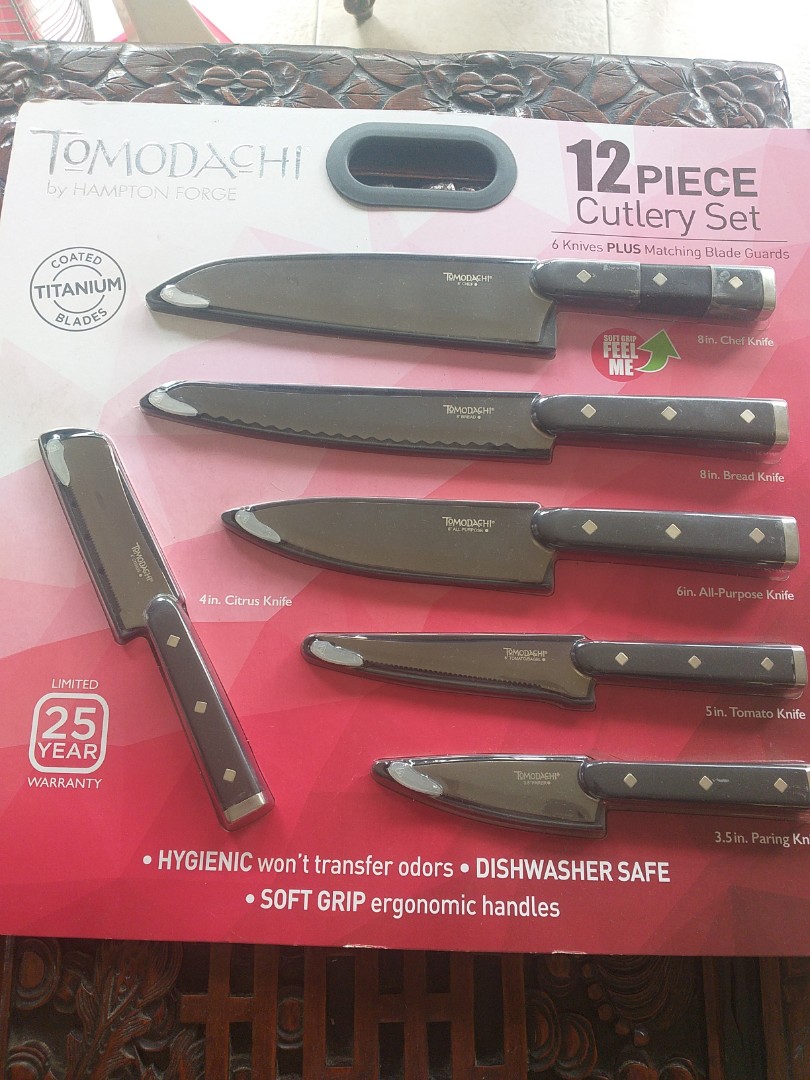 tomodachi knife set 12 piece with cutting board - household items - by  owner - housewares sale - craigslist
