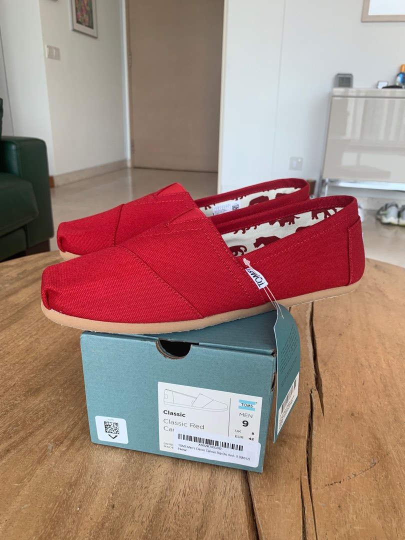 Toms Classic Red Men s Fashion Footwear Casual shoes on Carousell