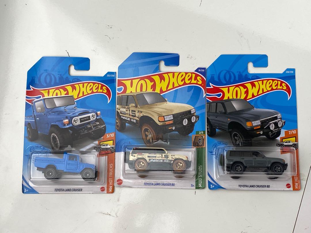 Toyota Land Cruiser hot wheels set! 3pcs LC80 FJ40 80 series, Hobbies