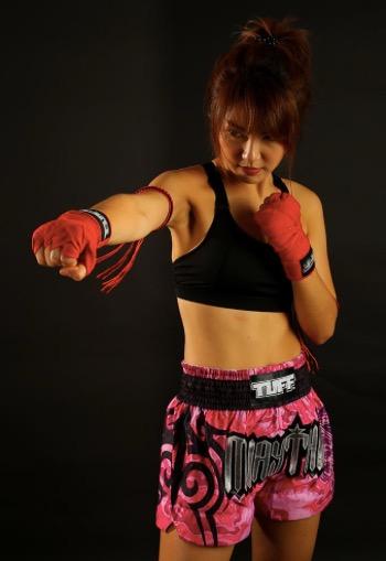 Girly Mermaid Pink Print Pattern Muay Thai Boxing Shorts