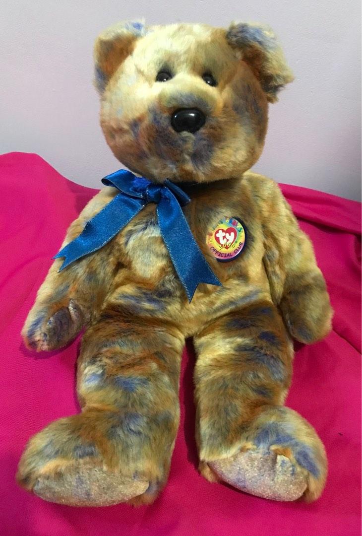 Ty 2000 Beanie Babies Official Club Bear Stuffed Toy Plushie