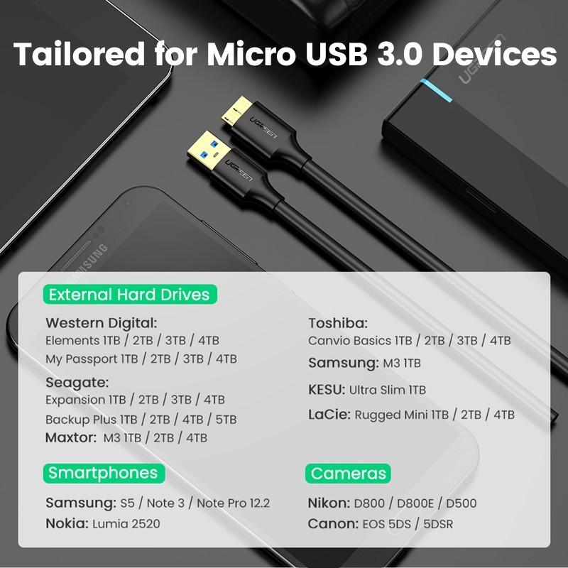UGREEN Micro USB 3.0 Cable for Samsung Note3 Camera Etc (Category: Cables & Adaptors) located in Mandaluyong City. Submitted by gelgel92 (Listing ID 1186108349, Image 2). Description: For Sale: UGREEN Micro USB 3.0 Cable for Samsung Note3 Camera Etc.
