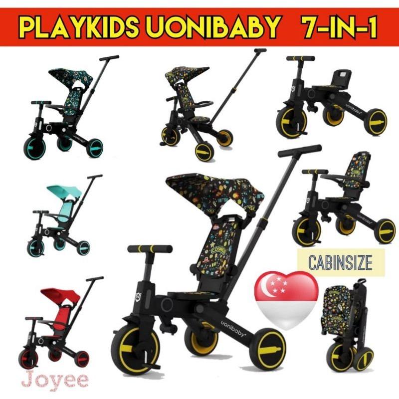Uonibaby Playkids 7 in 1 Cabin Foldable Kids Children Stroller Trike Tricycle BWZ1178 Babies Kids Going Out Strollers on Carousell