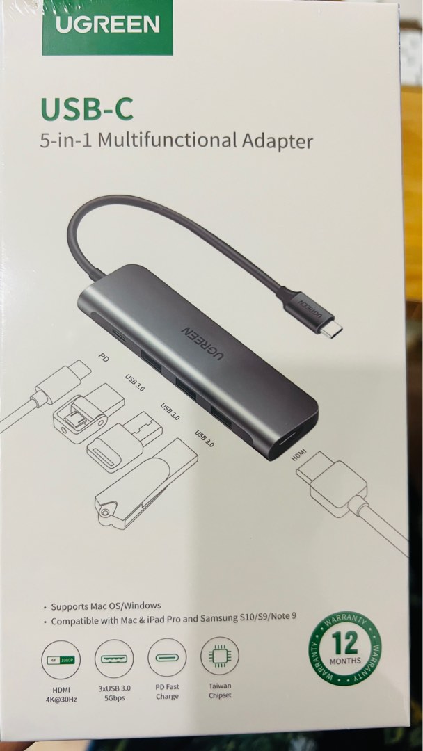 USB-C 5-in-1 multifunctional adapter UGREEN, Computers & Tech, Parts ...