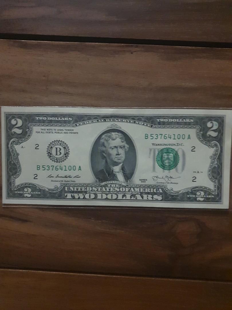 USD$2 -100 pieces ( including 1 error note and 2 ladder numbers), Hobbies &  Toys, Memorabilia & Collectibles, Currency on Carousell