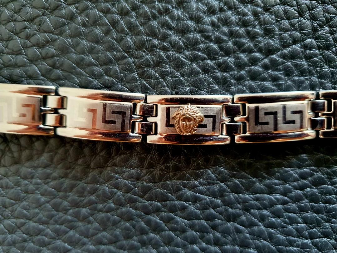 Versace bracelet mens silver on sale