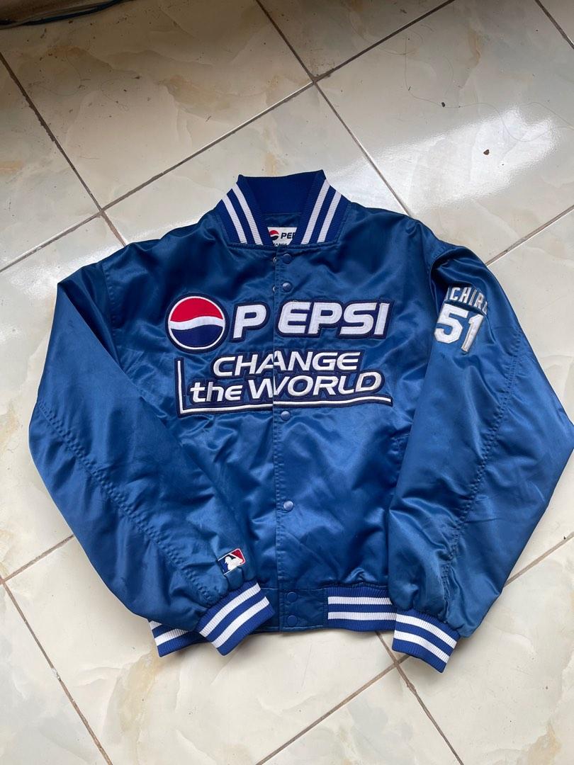 Vintage varsity jacket pepsi ichiro suzuki Fesyen Pria Pakaian