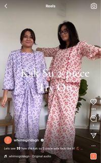 WHIMSIGIRL Kak Su 2-piece Kebaya in Dinda TOP ONLY