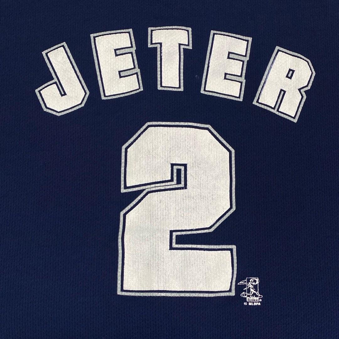Vintage New York Yankees Jeter Jersey Adult 2XL MLB Starter Button Up NY Men