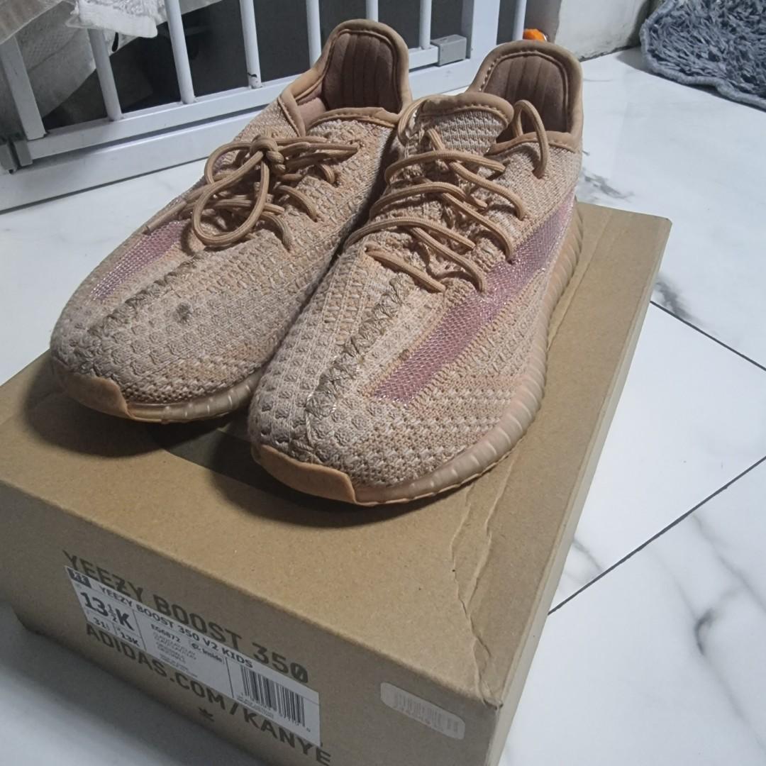Yeezy boost 350 v2 kids Clay Babies Kids Babies Kids Fashion on Carousell