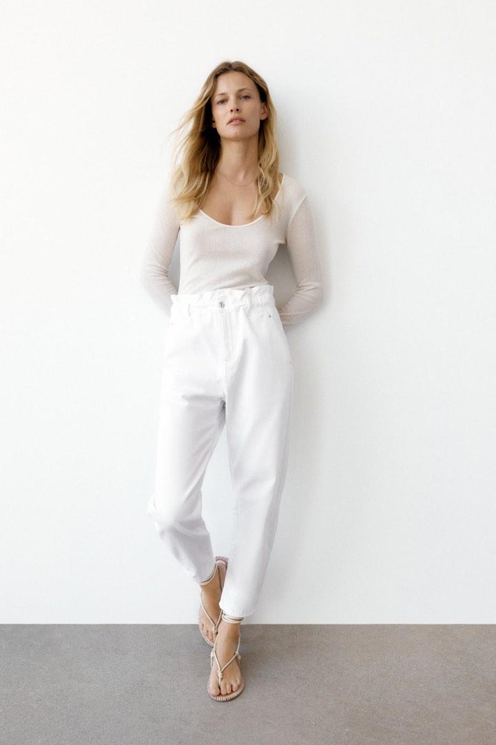 Paper bag clearance white jeans