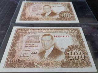 1953 Spain, Banco de Espana, 100 Pesetas