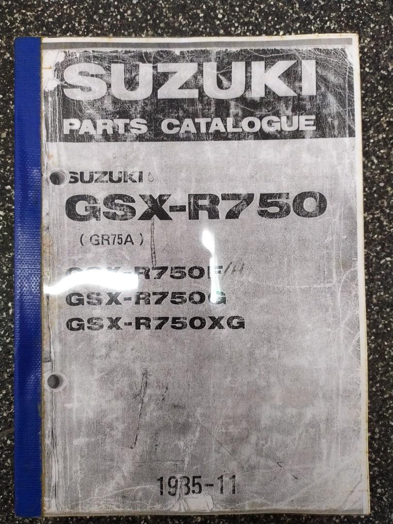 1985 Suzuki GSXR750 F/G/XG Illustrated Parts Catalogue IPC