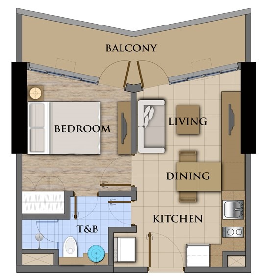 1BR Condo unit for rent at The Residences by Commonwealth Quezon City (NORTH TOWER), Property