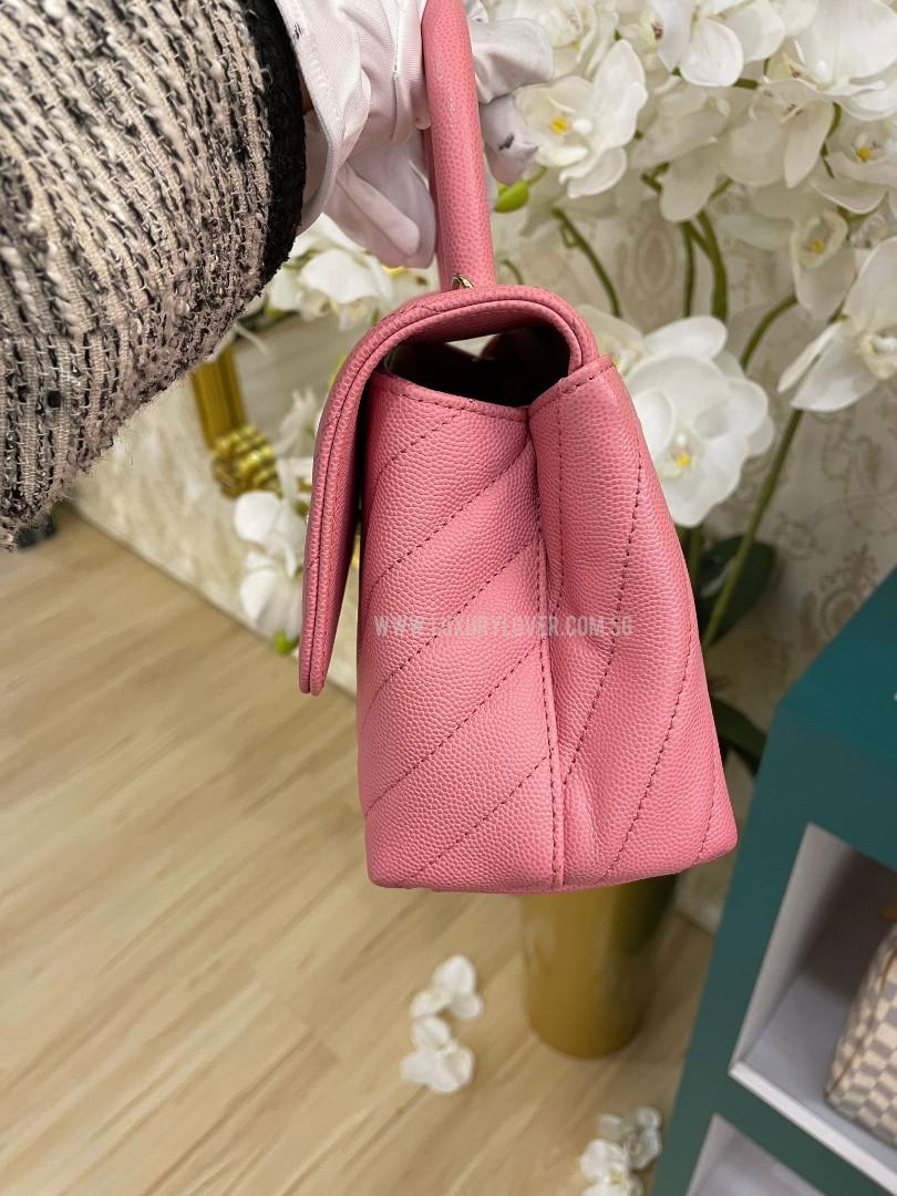 ❌SOLD❌#29 LNIB Chanel Coco Handle Mini/Small Pink Caviar Light GHW