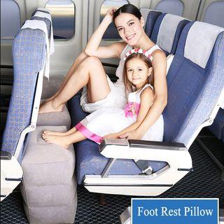 Gray color, inflation tools not included. Travel Footrest Pillow -  Inflatable Footrest for Kids Aircraft Bed Sleeping Flight Leg Pillow,  Inflatable Footrest Pillow, Adjustable Height Cushion, Adjustable 3 Levels,  Adult Aircraft Travel