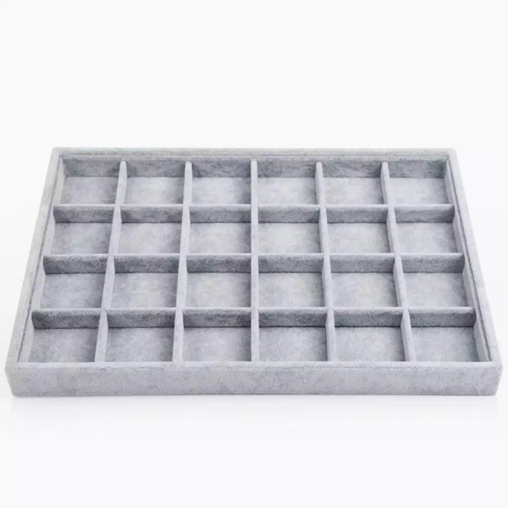 White jewelry new arrivals display trays